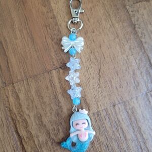 New Mermaid Purse / Backpack Charm with Blue Accents